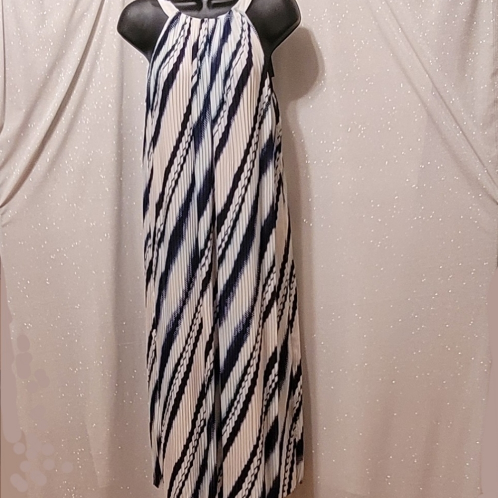 Diagonal Dye Halter Maxi Dress by The Limited, Size MP